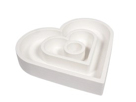 Molde silicona porta vela corazon grande doble